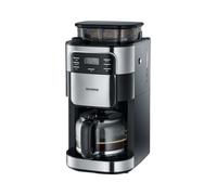 SEVERIN 4810 Caffettiera a filtro con macinacaffè integrato - Nero e acciaio inox - 1000W - 1,4 L - Nouvo