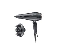 SEVERIN Asciugacapelli Resistente, Motore Ac, Tre Impostazioni di Temperatura, Tecnologia Ionica, Styling e Controllo Individuale, 2.300 Watt, Nero, HT 0167