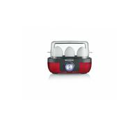 Severin EK 3168 6 uovo/uova 420 W Nero, Rosso, Stainless steel, Trasparente