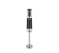 SEVERIN Frullatore a immersione per purea e sminuzzamento, con regolazione continua della velocità, frullatore ad immersione rimovibile, 600 W, nero/acciaio inox spazzolato, SM 3771
