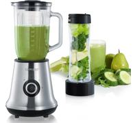 Severin Frullatore Multimixer e Smoothie Mix & Go in Acciaio inox e Bicchiere in Vetro 500 W - SM 7971