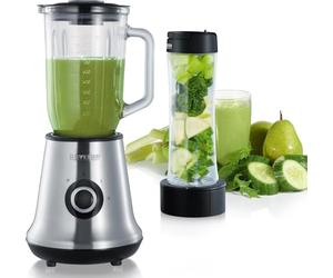 Severin Frullatore Multimixer e Smoothie Mix & Go in Acciaio inox e Bicchiere in Vetro 500 W - SM 7971