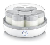 SEVERIN - Jg 3518 Yourtiere 7 Vasi Da 150 Ml Ciascuno, Pratici E Compatti, 100% Bpa Free, Promemoria Graduazione, Avvolgicavo, 13 W