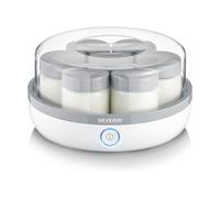 SEVERIN JG 3520 Yogurtiera per yogurt fatti in casa, Yogurtiera Elettrica con 14 vasetti da 150 ml, Coperchi 100% BPA Free, Macchina yogurt per yogurt greco con ricettario incluso