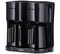 SEVERIN Caffettiera a filtro Duo con 2 caraffe thermos KA 9315 nero
