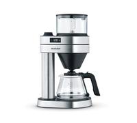 Severin - Macchina da caffè Caprice per 8 tazze, caffettiera con filtro/caffettiera americana con brocca in vetro, con display a LED con timer, acciaio inossidabile spazzolato/nero opaco, KA 5762