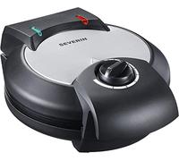 SEVERIN Macchina Per Waffel, Con Rivestimento Antiaderente Per Waffle Classici A Forma Di Cuore, Ferro Per Waffle A Forma Di Cuore Salvaspazio, Potenza 1.300 W, Nero/Acciaio Inox, WA 2103