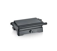 Severin MultiGrill XL, Piastra 3-in-1, in Ceramica, senza PFAS, 1800 W | Macchina per panini, max 230 °C, si riscalda in 4 minuti, griglia elettrica da interno, per hamburger e bistecche, nero, 2391