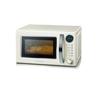 SEVERIN MW 7892 Forno microonde Retrò 700 W da 20 L con grill 1000 W, Microonde piccolo con 8 programmi automatici e 5 livelli, Microonde da tavolo con timer e display digitale, Crema