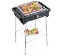 SEVERIN - Pg8124 Barbecue Su Gambe 2500w Style Evo S - Da 0 A 350 In 10mn - Vassoio Acqua Antifumo E Antiodore - Parabrezza -nero