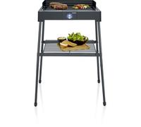 SEVERIN - PG8568 - Barbecue elettrico a libera installazione, 2200 W, griglia in alluminio pressofuso, vaschetta per lacqua che riduce i fumi e gli odori, no
