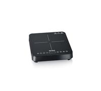 Severin Piastra a Induzione Portatile, Fornello Elettrico Singolo 2000W, Superficie Opaca Antigraffio, 10 Livelli di Potenza, 60-240°C, Touch Display, Ø 22cm, Riconoscimento Pentola, Nero, KP 1026
