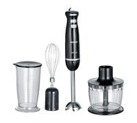 Set Frullatore A Immersione, 600 W, Con Coperchio, Frusta E Supporto Da Parete, In Acciaio Inox /nero