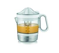 SEVERIN Spremiagrumi 40 W, Spremiagrumi elettrico con 2 coni rimovibili, Serbatoio XXL 1 L, Accessorio da cucina per succhi appena spremuti, Bianco, CP 3535