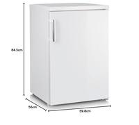SEVERIN VKS 8847, frigorifero con congelatore da tavolo, capacità 120 litri (107L. + 13 L.), classe D, rumorosità 39 dB, illuminazione a LED
