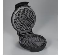 SEVERIN WA2103 Piastra per cialde salvaspazio 5 parti - originale a forma di cuore - termostato regolabile - rivestimento antiaderente - nero / acciaio inossidabile