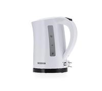 SEVERIN WK 3494 Bollitore per acqua 2200W in plastica e metallo, Teiera elettrica con capacità da 1,5 litri, Bollitore acqua elettrico con indicatore del livello dell'acqua, Bianco