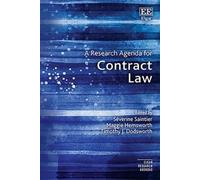 Severine Saintier A Research Agenda for Contract Law (Copertina rigida)