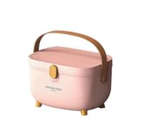 Severnier Scatola medicinali, Porta medicine casa scatola, 2 strati Scatola per medicinali, multifunzione Organizer per medicinali, per pronto soccorso,medicinali,per la casa (Rosa)