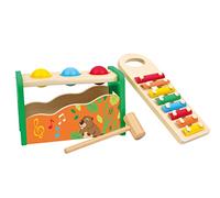 SEVI Batti Batti Musicale | Trudi by Giochi in Legno educativi Prima Infanzia. Costruzioni e Giocattoli. Regalo di Natale e Compleanno per Bambini | 29,7x13,7x15cm Wood | Modello 88052