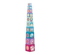 SEVI Impilabile Cubi Fiaba (10 pz) | Trudi by Giochi in Legno per Bambini. Giocattoli impilabili 15x106x15cm | Costruzioni e Play Set | Modello 83075