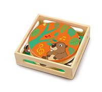 SEVI Tamburino con Scatola | Trudi by Giochi in Legno educativi Prima Infanzia. Costruzioni e Giocattoli. Regalo di Natale e Compleanno per Bambini | 17x17x5cm Wood | Modello 88066