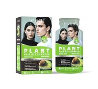 Sevich Shampoo colorante vegetale, per donne e uomini, con estratto di avocado, 10 confezioni pre-misurate, senza ammoniaca, copertura grigia 5 in 1, colore e cura (30 ml/bustina), nero naturale