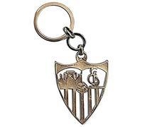 Sevilla F.C. Keychain, Portachiavi traforato scudo argentato., argento, Estandar