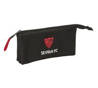 SEVILLA FC - Astuccio triplo, astuccio per bambini, ideale per bambini in età scolastica, comodo e versatile, qualità e resistenza, 22 x 3 x 12 cm