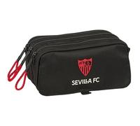 SEVILLA FC - Astuccio triplo grande, astuccio per bambini, ideale per bambini in età scolastica, comodo e versatile, qualità e resistenza, 21,5 x 8 x 10 cm