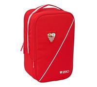 SEVILLA FC - Scarpiera doppia, multiuso, portatodo, sport, extrascolari, calcio, comodo e versatile, 21 x 16 x 36 cm