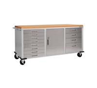 Seville Classics il banco da lavoro mobile con12 cassetti, 182,9 x 50,8 x 95,2 cm, Granito