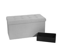 Seville Classics Panca, Legno ingegnerizzato, Grigio Alpino, 80x40x40cm