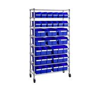 Seville Classics Scaffale con contenitori, 91.4 x 36, 2 x 161, 3 cm