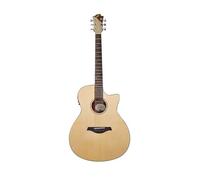 Sevinia Chitarra elettroacustica, stile Grand Auditorium con top in abete massiccio e fondo e lati in mogano, equalizzatore a 3 bande, accordatore, tastiera in palissandro, manico in okoume, borsa