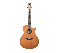 Sevinia Chitarra elettroacustica, stile Grand Auditorium con top in cedro massiccio e fondo e fianchi in palissandro, equalizzatore a 3 bande, accordatore, tastiera in palissandro, manico in Okoume