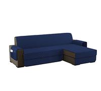 sevi's Copridivano 2 Posti con Penisola Impermeabile, Copridivano Penisola Destra/Sinistra Universale Reversibile, Copri Divano Antigraffio Indispensabile per Animali Domestici (L 200CM, Blu)