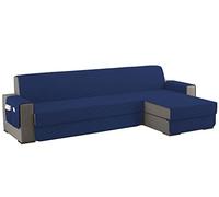 sevi's Copridivano 3 Posti con Penisola Impermeabile, Copridivano Penisola Destra/Sinistra Universale Reversibile, Copri Divano Antigraffio Indispensabile per Animali Domestici (L 250CM, Blu)