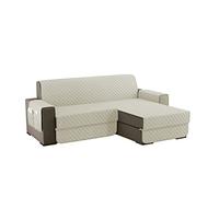 sevi's Copridivano 4 Posti con Braccioli - Copridivano Impermeabile - Reversibile - Antigraffio Gatto - Antimacchia - OEKO-TEX - Copri Divano Trapuntato in Microfibra (4 Posti, Bianco Crema)