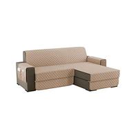 sevi's Copridivano 4 Posti con Braccioli - Copridivano Impermeabile - Reversibile - Antigraffio Gatto - Antimacchia - OEKO-TEX - Copri Divano Trapuntato in Microfibra (4 Posti, Khaki)