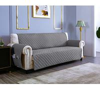 sevi's Copripoltrona 1 Posto con Braccioli - Copripoltrona Relax Reclinabile Impermeabile - Reversibile - Antigraffio Gatto - Antimacchia - OEKO-TEX - Copri Divano (1 Posto, Grigio Chiaro)