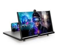Sevitini Amplificatore schermo cellulare, 16-20 pollici 3D HD ingranditore schermo smartphone, pieghevole Lente d'ingrandimento,per tutti gli smartphone, per la visione di video (Nero) (18 Zoll)