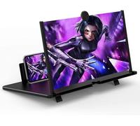 Sevitini Amplificatore schermo cellulare 20 pollici, 3D HD ingranditore schermo smartphone, pieghevole Lente d'ingrandimento,per tutti gli smartphone, per la visione di video (Nero)