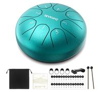 SEVKUMZ Rain Drum per giardino, 6 pollici, 8 toni, tamburo per la lingua per principianti, in acciaio, per meditazione, yoga, guarigione del suono, regalo di Natale/compleanno, verde
