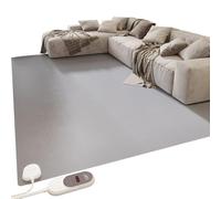 SEVOLY Riscaldatore a infrarossi per Pavimento, Tappeto riscaldato Elettrico con termostato Regolabile a 60 Livelli, temporizzazione di 12 Ore, Tappeto riscaldante Elettrico Impermeabile,80x150cm