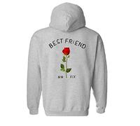 Sevpuikl Best Friends Hoodie per Due Ragazze BFF Felpa con Cappuccio Best Friends Forever Felpa Roos Sister Hoodie Manica Lunga BFF Regali Nero Bianco Grigio 1PC