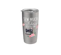 Sew Much Fabric So Little Time, design per amanti del cucito Bicchiere termico in acciaio inox doppia parete