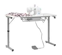 Sew Ready Rollaway II - Tavolo da cucito pieghevole, portatile, compatto, colore: Argento e bianco