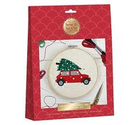 Sew & So On Kit da ricamo per auto con albero di Natale, include tutti gli accessori necessari per il fai da te, kit fai da te per adulti e bambini, è un ottimo regalo artistico, da utilizzare per