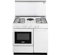 SEW8541NEDM - Cucina a gas con forno elettrico, 4 fuochi, 86x50 cm, colore Bianco